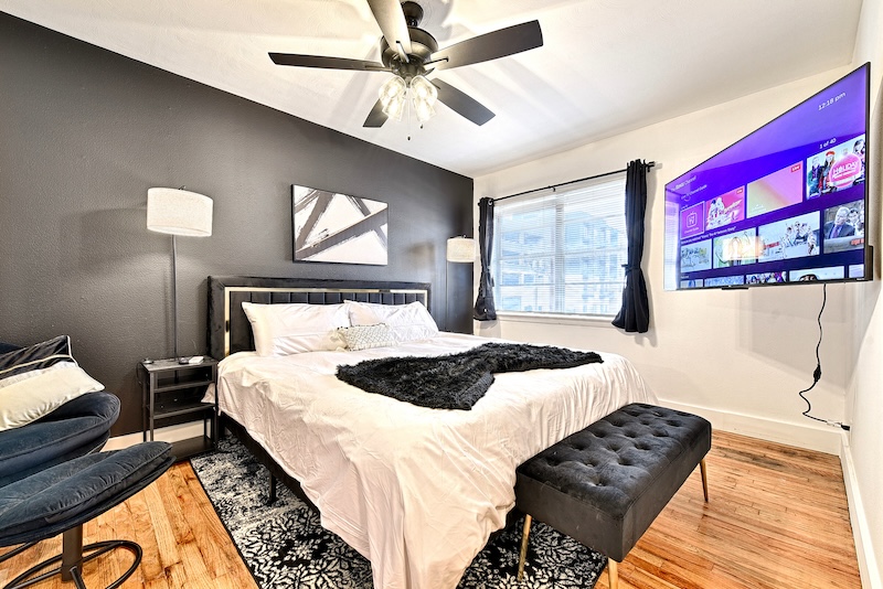 Furnished interior at CityPlace bnb in Dallas, Texas